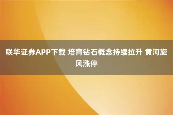 联华证券APP下载 培育钻石概念持续拉升 黄河旋风涨停